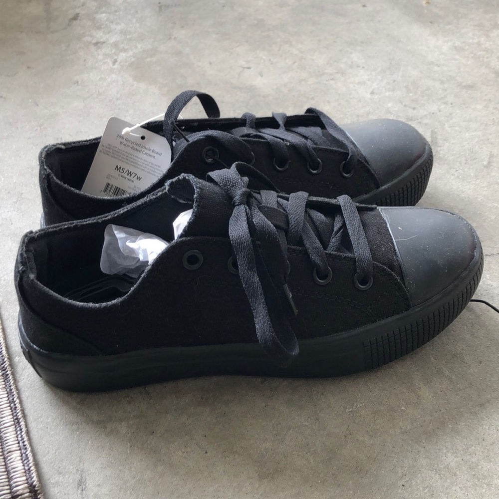 All black converse work shoes